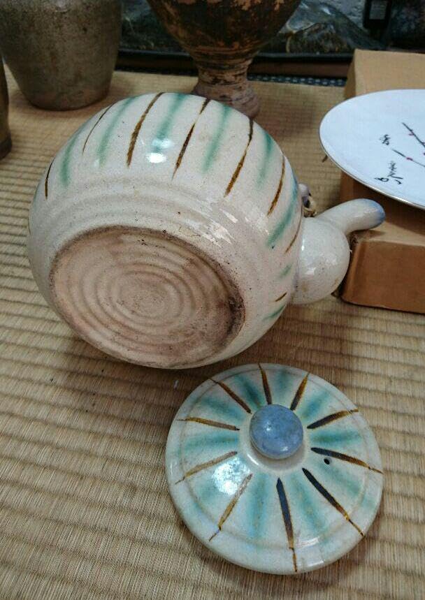 瀬戸麦藁茶大土瓶 明治大正 瀬戸麦藁茶大土瓶 明治大正